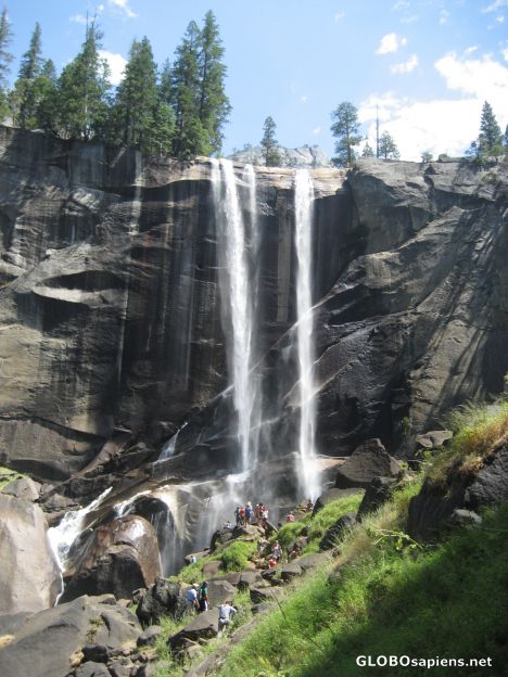 Postcard Yosemite's Vernal Falls from Mist Trail