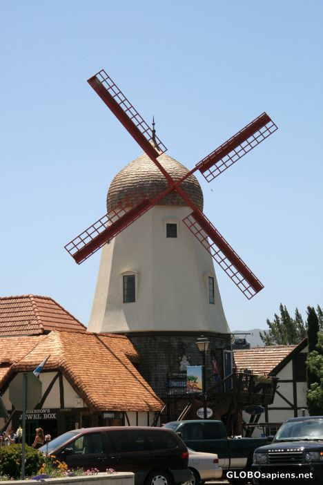 Postcard Danish windmill