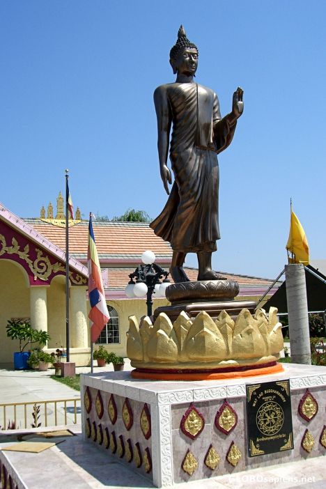 Postcard Statue at the Wat Lao Buddharangsy Temple