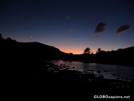 Postcard Ansel Adams Wilderness-Moonrise/Sunset