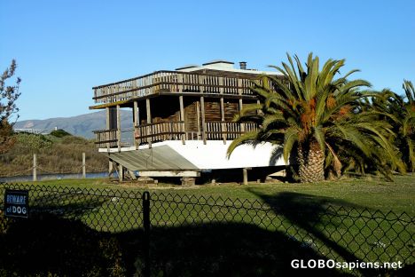 Postcard A Houseboat on Blocks in Alviso