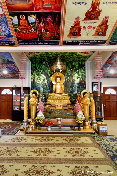 Postcard Wat Khmer San Jose Buddhist Temple