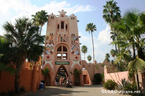 Postcard Busch Gardens; The Timbuktu area
