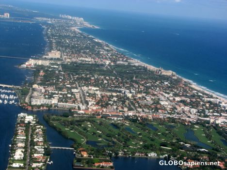 Postcard Palm Beach Florida from the Air