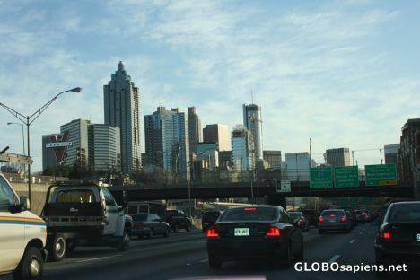 Postcard Atlanta skyline, from the Interstate