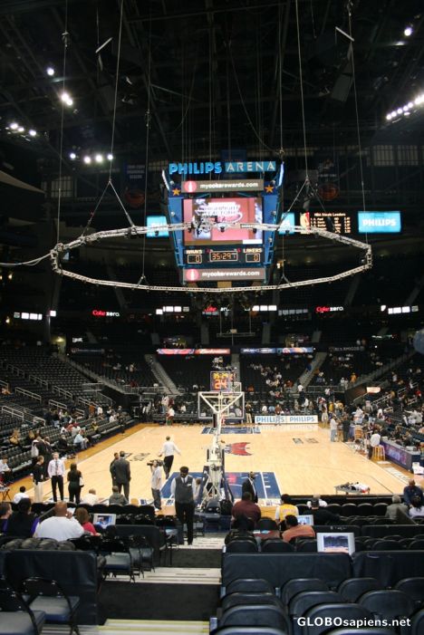 Postcard Philips Arena; Before the game starts