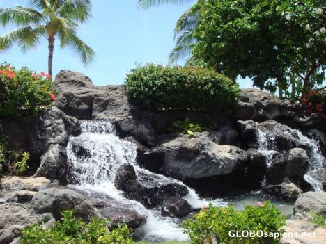 Postcard Waikiki Beach Waterfall