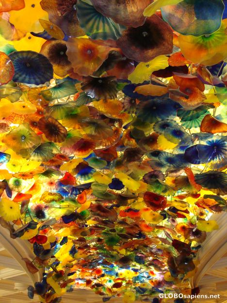 Postcard Glass ceiling at the Bellagio Hotel
