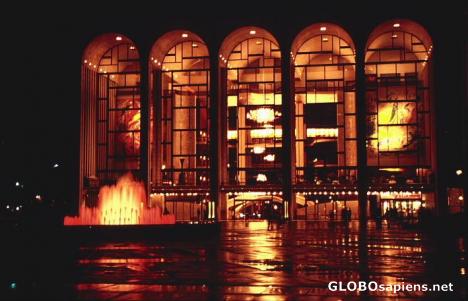 Postcard Lincoln Center at night