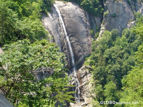Postcard Waterfall at Chimney Rock