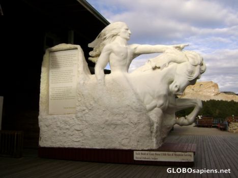 Postcard Plaster cast of Crazy Horse Monument