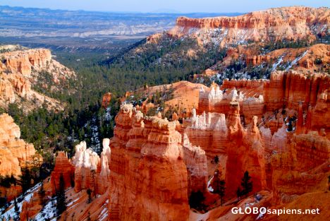 Postcard Bryce Canyon - Red and white