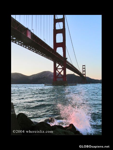 Postcard Sunset under the Golden Gate Bridge