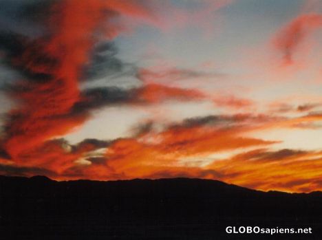 Postcard Mojave Sunset
