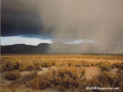 Postcard Sandstorm near Mono Lake