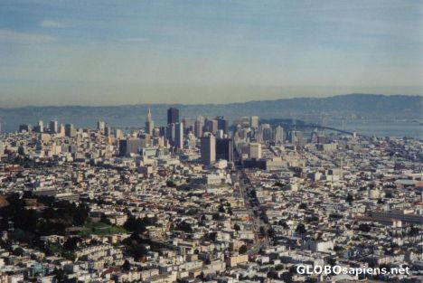 Postcard San Francisco from Twin Peaks