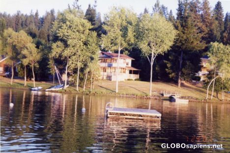 Postcard The House on the lake