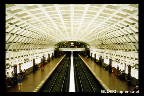 Postcard Washington DC subway station