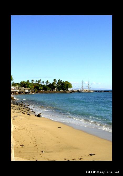 Postcard Lahaina Beach from Front Street