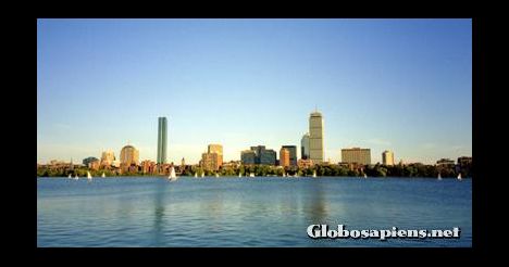 Postcard Boston skyline