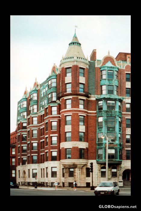 Postcard Boston Apartment Building