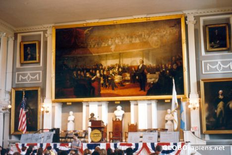 Postcard Boston Faneuil Hall Interior