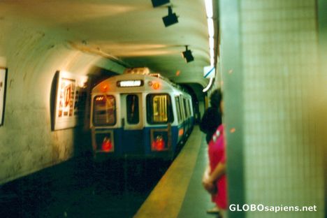 Postcard Boston Subway