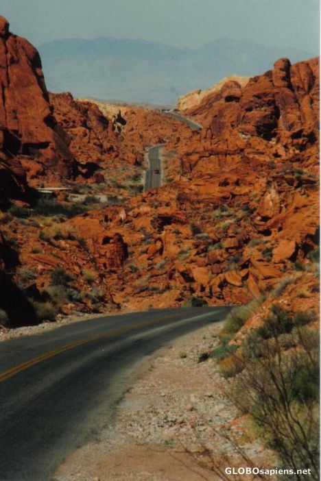 Postcard Road through the Valley of Fire