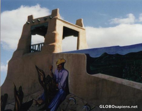 Postcard Mural in Taos