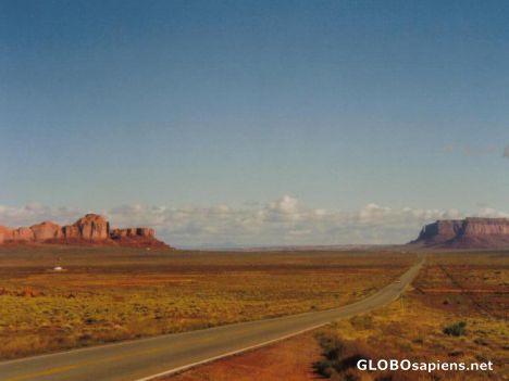 Postcard Road to Monument Valley