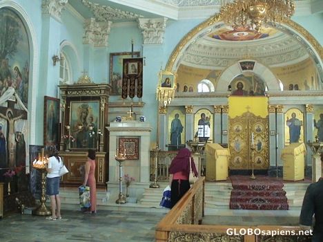 Postcard Russian orthodox church in Tashkent