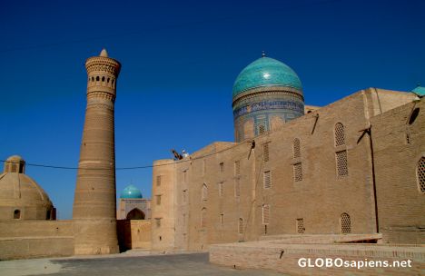 Postcard Bukhara - Kalyan Minaret from the back