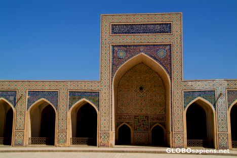 Postcard Bukhara - Kalyan Mosque, the back...