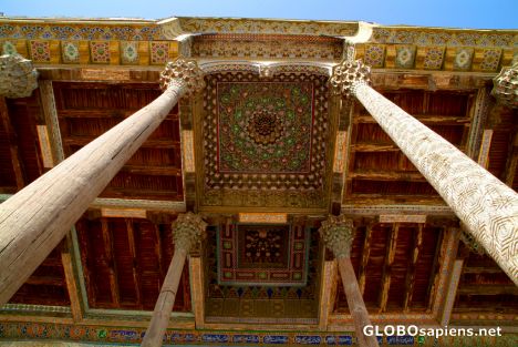 Postcard Bukhara - Bola-Khauz Mosque's ceiling