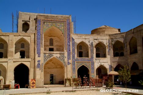 Postcard Bukhara - Inside of an old school