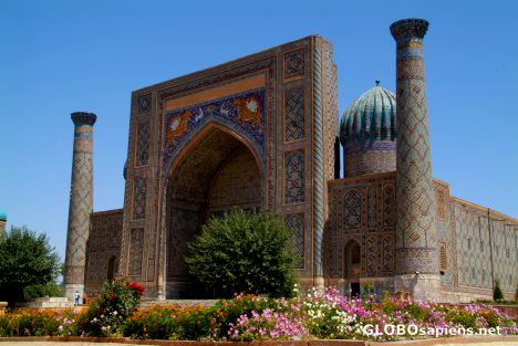 Postcard Samarkand - Sher-Dor Madrassah Iwan