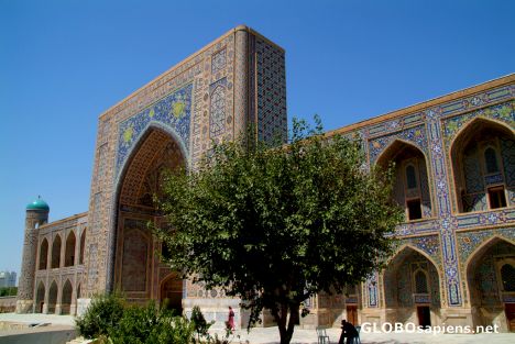 Postcard Samarkand - Tillya-Kori Madrassah Iwan