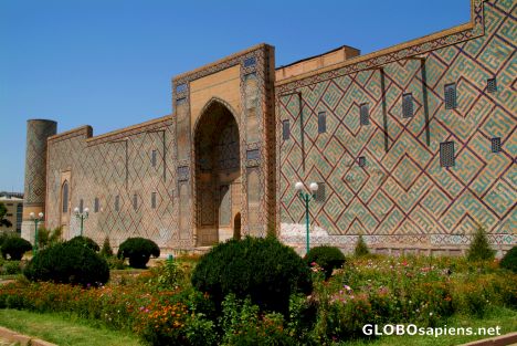 Postcard Samarkand - Ulugbek Madrassah's side