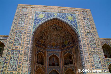Postcard Samarkand - Tillya-Kori Madrassah Main Entrance