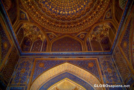 Postcard Samarkand - Tillya-Kori Madrassah Main Chamber 3