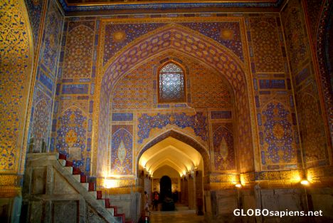 Postcard Samarkand - Tillya-Kori Madrassah Main Chamber 4