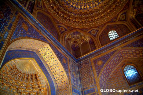Postcard Samarkand - Tillya-Kori Madrassah Main Chamber 5
