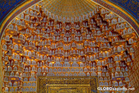 Postcard Samarkand - Tillya-Kori Madrassah Main Chamber 6