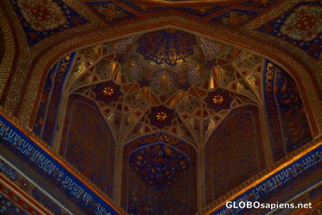 Postcard Samarkand - Tillya-Kori Madrassah Main Chamber 7