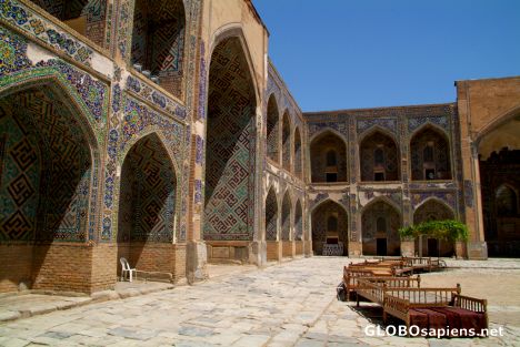 Postcard Samarkand - Sher-Dor Madrassah Inner Courtyard