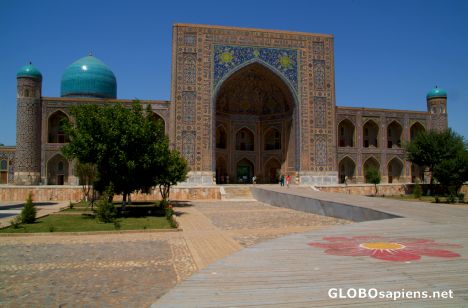 Postcard Samarkand - Ulugbek Madrassah's Iwan