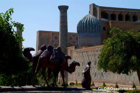 Postcard Samarkand - Sher-Dor Madrassah Back