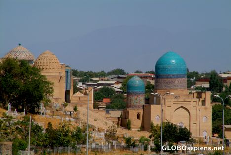 Postcard Samarkand - Afrosiab from a far