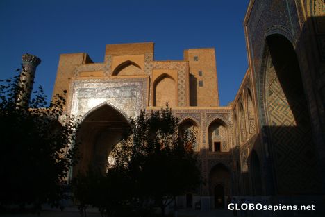 Postcard Samarkand - Ulugbek Madrassah's inside