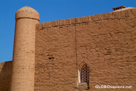 Postcard Khiva - Old madrassah wall